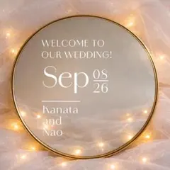 ◎008 サイズが選べるウェルカムミラーステッカー 結婚式 ウェディング