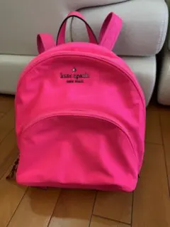 kate spade NEW YORK ナイロン リュック ネオンピンク