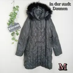 【in der stadt Daunen】ファー付ダウンコートM ブラック
