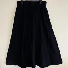 niko and…ニコアンド　フレアロングスカート　ブラック