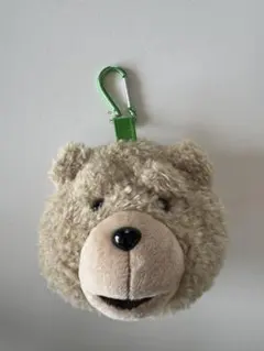 クマ型ファーポーチ カラビナ付き　ゴルフボール入れ