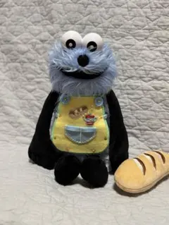 パペットスンスン ぬいぐるみ用 エプロン コッペパン柄 刺繍 アップリケ