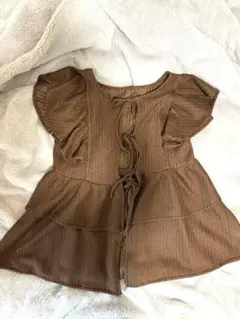 mystic ニットカーディガン ブラウン