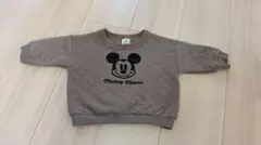 ミッキーマウス トレーナー グレー　60-70