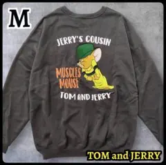 【新品】トムとジェリー マッスル 刺繍 トレーナー 長袖 M