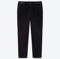ユニクロ ネイビー【美品】EZYコーデュロイアンクルパンツ Lサイズ NAVY