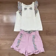 [BeBe]フリル付きセットアップ(95〜100㎝)