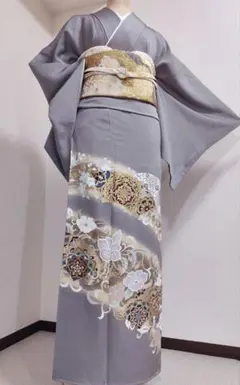 ［8187］訪問着 花車吉祥文様 金彩 正絹 着物 袷 8187］訪問着 花車吉祥文様 金彩 正絹 着物 袷 - メルカリ