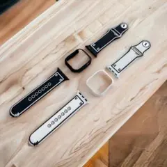 38mm 時計ベルト スポーツ ラバー アップルウォッチベルト　カバーセット