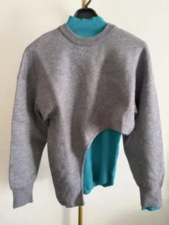 AZUL by moussy PLUS カットアウト レイヤード トップス