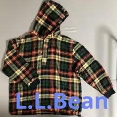 L.L.Bean フード付きチェック柄パーカー Lサイズ