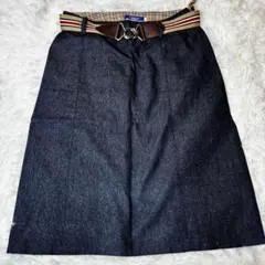 Burberry ブルーレーベル　デニムスカート　ベルト付き　美品