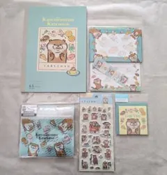 可愛い嘘のカワウソ　ノート　メッセージカード　チャック付き収納袋　ぷくぷくシール