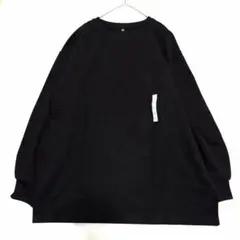 新品！ GU ライトスウェットオーバーサイズT 長袖 黒 XLサイズ