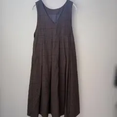 KBF チェック柄ジャンパースカート