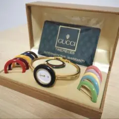 稼働品　GUCCI チェンジベゼル 12色 レディース 腕時計