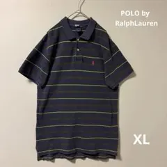 古着 90s POLOラルフローレン ポロシャツ　マルチカラーボーダー