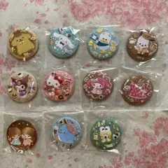 ♡サンリオキャラクターズ♡　刺繍缶バッチ　11点セット