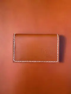【ハンドメイド】訳あり　姫路レザー本革名刺&カードケース (ホヌ)刻印