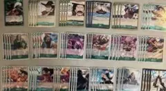 ワンピースカード 蒼海の七傑 緑 ミホーク デッキパーツ 各4枚 ドンカード4枚