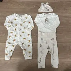H&M ベビー　プーさん　ロンパース　セットアップ　2点セット