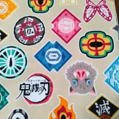 鬼滅の刃 　オックス はぎれ生地　バンダイ公式 　 ＜紋ベージュ＞