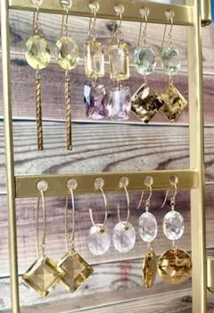 確認用ページ 大粒ジェムカットストーン デザインピアス