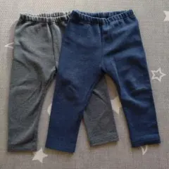 【ユニクロ】フリースレギンス10分丈2枚セット　90サイズ