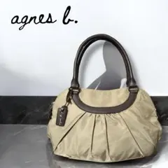 agunes bアニエスベー　ナイロン牛革レザー　ダブルファスナー【USED】