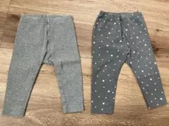 ユニクロ ベビーレギンス 80 グレー 星柄 UNIQLO