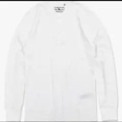 【M】AVIREX 長袖サーマルヘンリーネックTシャツ　オフホワイト⑦