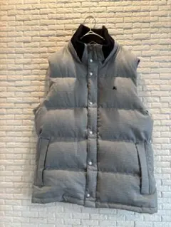 バーバリーブラックレーベル 千鳥格子ダウン ベスト L フード欠品