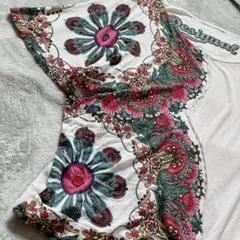 新品・タグ付 デシグアル 華やか花柄＆ジグザグ柄 チュニック¥14300 