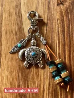 ホヌ、ターコイズ、キーホルダー