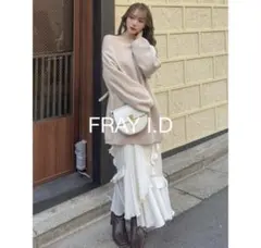 【美品】オフショルニットミニワンピース FRAY I.D