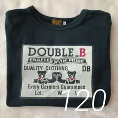 ミキハウス ダブルビー Tシャツ ブラック 120cmのサムネイル