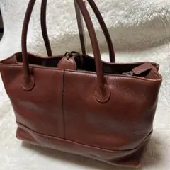 4℃ ハンドバッグ　ブラウン　レザー　牛革のサムネイル