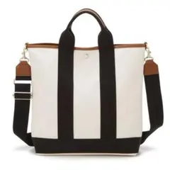 TOPKAPI スコッチグレイン　縦型　2way トートバッグ　オフホワイト