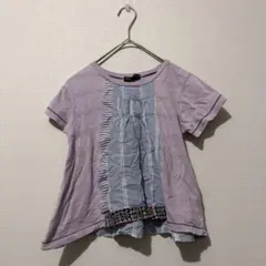 ズッパディズッカZuppa di Zucca Tシャツ　異素材　半袖パープルのサムネイル