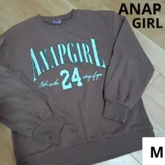 ANAPGIRL ロゴ プリント デザイン スウェット トレーナー