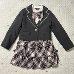 フォーマル 3点セット　女の子　リボン　卒園式　入学式　120cm　シルミオーネ