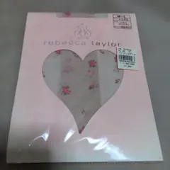 rebecca taylor 花柄ストッキング M-L ベージュXピンク