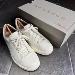 Clarks メンズ アンコスタレーススニーカー 本革（箱あり）