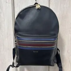 【美品】ポールスミス シグネチャージップストライプ リュック PSN484レザー