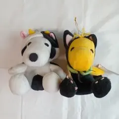 スヌーピー＆ウッドストック ぬいぐるみ 2個セット