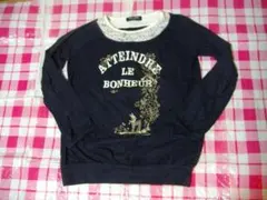 pom ponette　Mサイズ長袖TシャツUSED　重ね着風　150