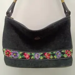 【FEILER】花柄刺繍 ハンドバッグ