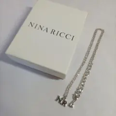 NINA RICCI ニナリッチ ネックレス シルバー NRロゴ 箱付き