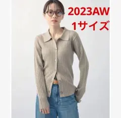 ほぼ新品＊BARNYARDSTORM 襟付きワイドリブニット 上品モカ 太リブ