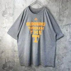 B2116古着　Tシャツ ラグラン　グレー　アディダス　90s Y2K